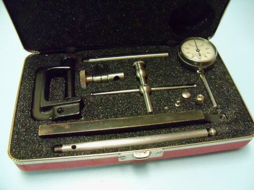 STARRETT #196 UNIV. BACKPOST DIAL TEST INDICATOR COMPLETE SET, MINT COND.