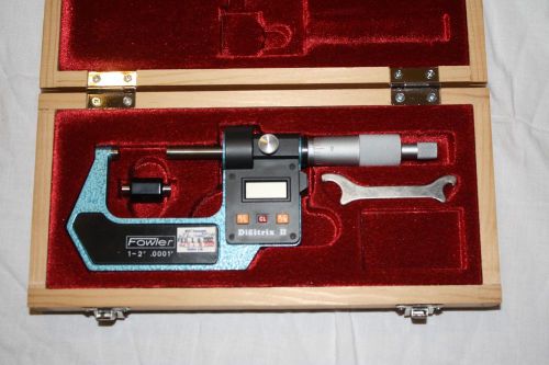 Fowler 1-2&#034; Digitrix II Micrometer 54-905-252 - EXCELLENT CONDITION (plus case)