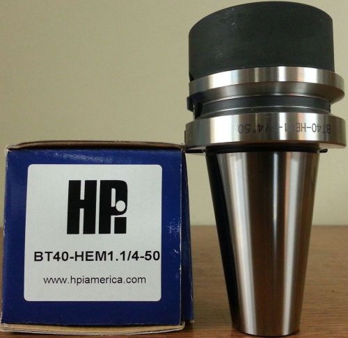 HPI Pioneer BT40 1-1/4&#034; End Mill Holder 1.97&#034; Coolant Thru **NEW**