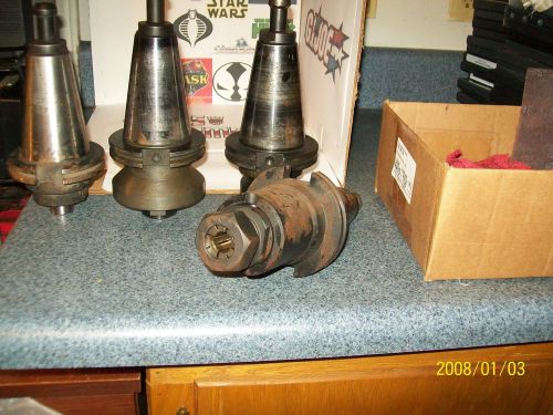 SET OF 4 Cat 50 Tool Holders Collets ,chucks,endmill holders