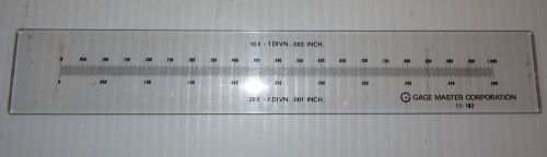 Gage Master Corporation. Profile Projector Measuring Scale 11-102