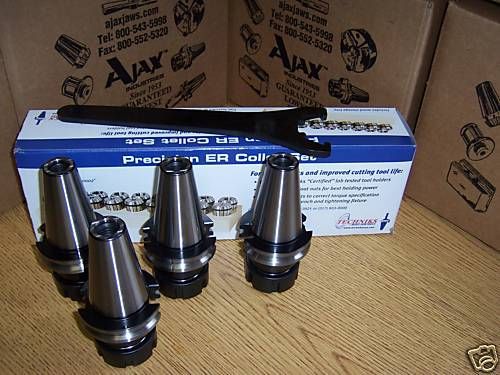 CAT 40 Techniks 4 COLLET CHUCKS ER-16  Fits CNC Haas