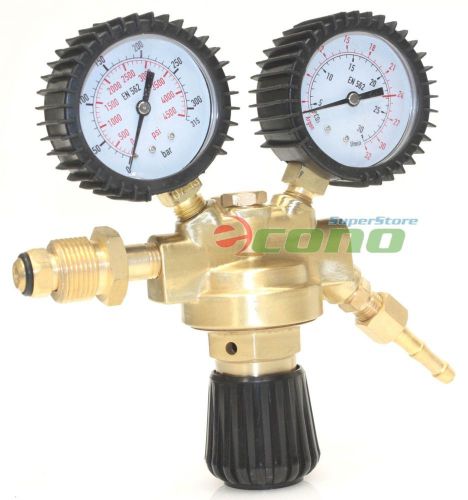 Dual welding gas cylinder regulator two gauges industrial version co2 argon mix for sale