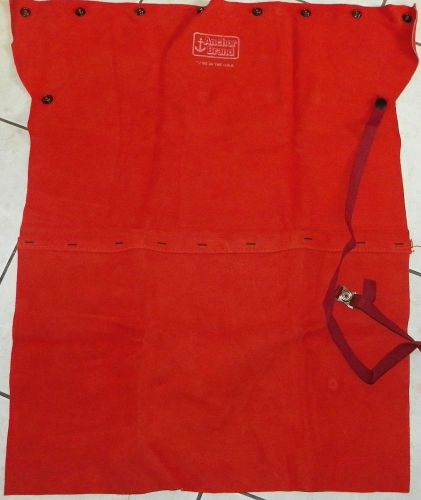 ANCHOR BRAND   18&#034; W x 24&#034; L Leather Upper Body Apron