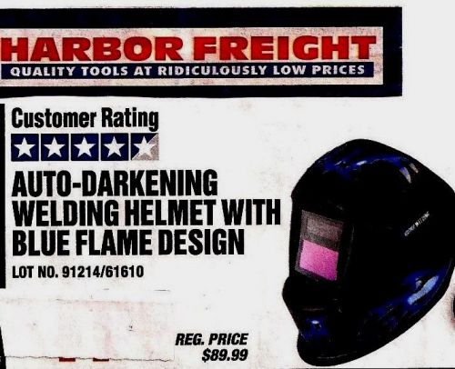 HARBOR FREIGHTS CHICAGO ELECTRIC AUTO-DARKENING WELDING HELMET &#034;COUPON ONLY&#034;