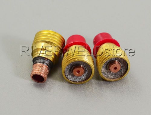 45V42 0.040&#034; 1.0mm TIG Gas Lens Collet Body Fit SR DB PTA WP-9 20 25 Torch  3PK