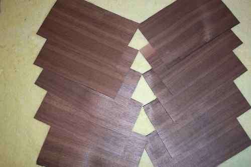 12 to 14 s.f.wood veneer,beautiful grain walnut 50  5&#034; x 8 &#034; pieces for sale