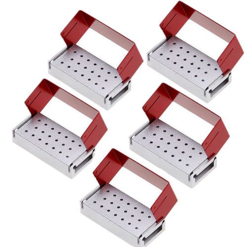 20 hole dental autoclave sterilizer disinfection box diamond burs holder 5pcs for sale