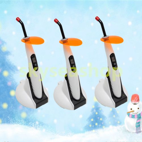 3 Pcs Dental Wireless Cordless LED Curing Light Lamp Orthodontics USA