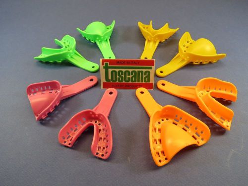 Dental Impression Tray Plastic Abs Ortho Assorted Kit /8 TOSCANA