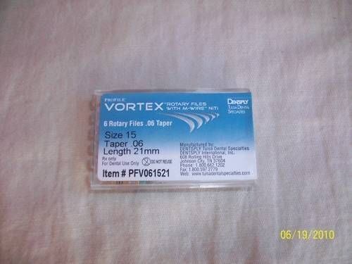 Dentsply Vortex endodontic rotary files (5 packs)