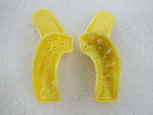 DENTAL JAW IMPRESSION TRAYS PLASTIC PARTIAL QTY-2