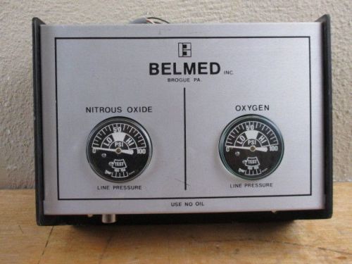 Belmed Dental Wall Mounted NO2 Nitrous Oxide, Oxygen Manifold Monitoring System