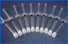 100 TEETH WHITENNG 44% GEL SYRINGES/DENTAL GEL SYRINGES