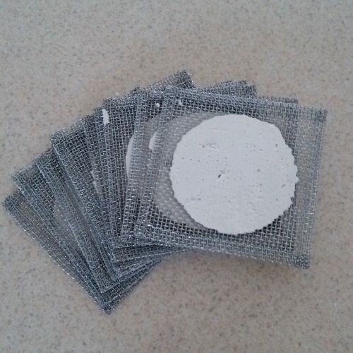 LOT of 12 BRAND NEW 4&#034;x4&#034; / 4x4 Wire Gauze Heat Shield Squares + Ceramic Center