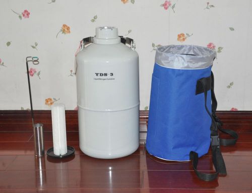 3 L Liquid Nitrogen LN2 Tank+ Straps Cryogenic Container S-2