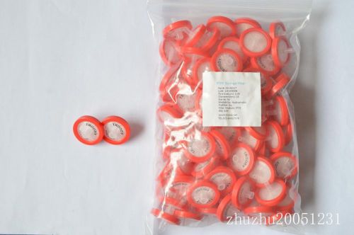 100pcs PTFE Syringe Filters 25mm Diameter  0.45um non-sterilized New