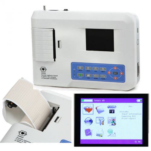 CONTEC 3-channel 12 LEAD color ECG EKG machine w PC software Electrocardiograph