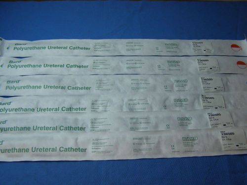 6-Bard Polyurethane Ureteral Cath 5Fr Olive Tip Left+Right Ref#136505 Exp-2016