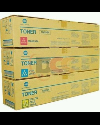 4 GENUINE TN314 KONICA MINOLTA BIZHUB C353 TONER CARTRIDGE SET CYMK TN314CYMK