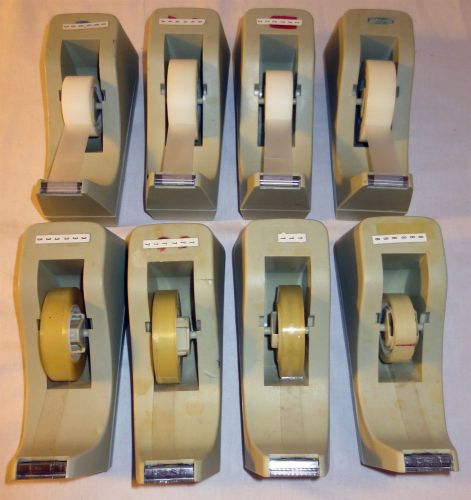 Desktop Tape Dispenser 1&#034; Core Color Putty (Lot of 8)