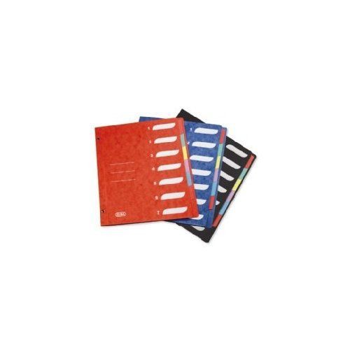 Elba Part File Pressboard Elasticated 7-Part A4 Assorted Ref M58307901 [Pack of