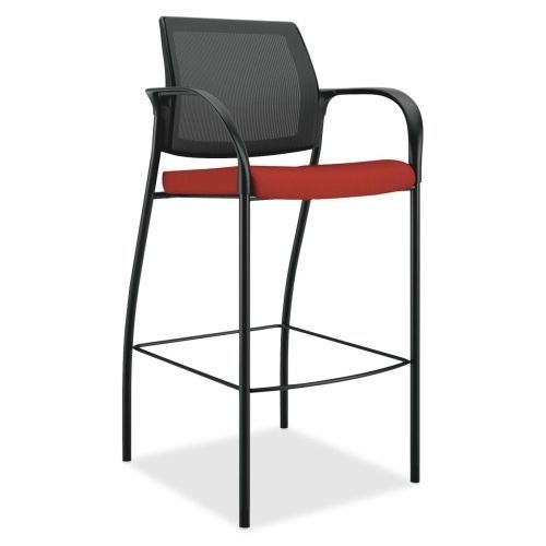 Hon ignition cafe-height stool - fabric crimson red seat - steel for sale