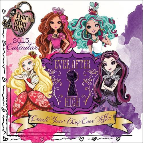 2015 18-Month EVER AFTER HIGH 12x12 Wall Calendar NEW Apple White, Raven Queen