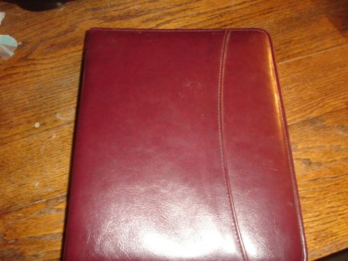 New office leather zipper cover &#034;at a glance&#034; daily planner &amp; organizer. for sale