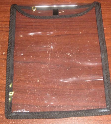 Shop ticket holders 9x12 gusseted stitched clear black frame cli39912 15/bx for sale