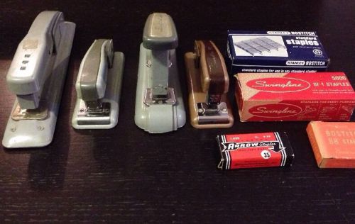 Vintage Stapler &amp; Staple Bundle - Swingline , Bostitch, &amp; Arrow WOW!!