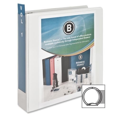 Business Source Standard Presentation Binder-Letter-2&#034;-White-BSN09985