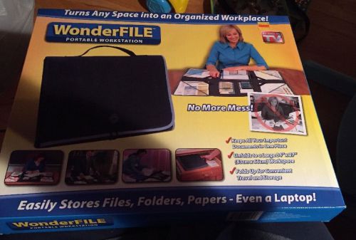 WonderFile Portable WorkStation Black File Organizer, travel and storage