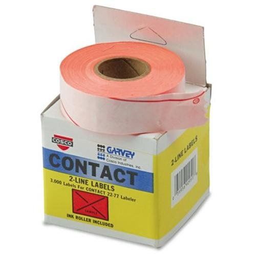 Garvey Contact 22-77 Labelers 2-line Labels - 0.63&#034; Width X 0.81&#034; (090951)