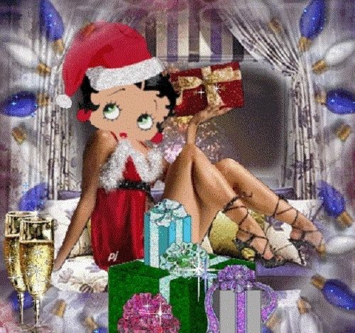 30 Return Address Labels Betty Boop Christmas Buy 3 get 1 free (bb13)