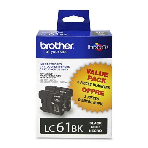 BROTHER INT L (SUPPLIES) LC612PKS 2PK BLK INK CARTRIDGES