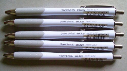 12 papermate inkjoy 700 rt retractable ball pens fine black 0.7mm for sale