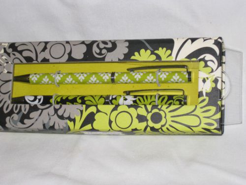 Vera Bradley NIB Baroque Pen/Pencil Set USA SELLER