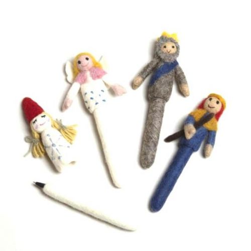 Fairy Tale Character Felt Pens, Set of 4, 7.5&#034; Each