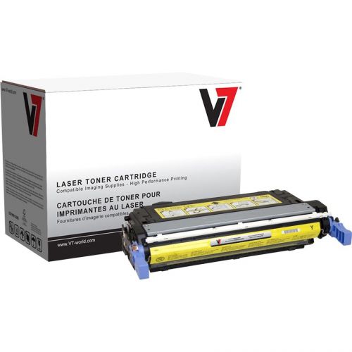 V7 yellow toner cartridge for hp color laserjet 4700 laser 10000 page for sale