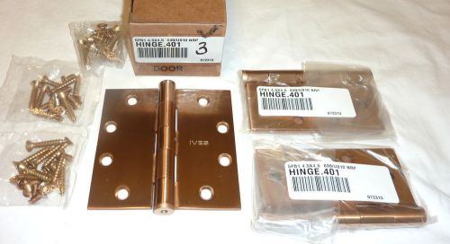 3 Ives 5PB1 4.5&#034; x 4.5&#034; 639/US10 NRP Full Mortise Butt Door Hinges SATIN BRONZE