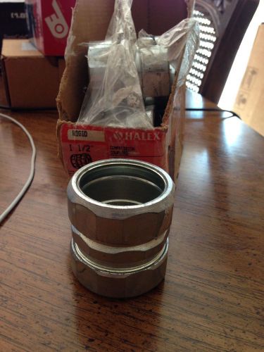 Five (5) halex 1-1/2 in. compression conduit coupling for sale