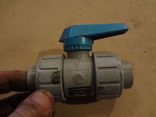 1/2&#034; CPVC Duo-Bloc Asahi Ball Valve SLIP x SLIP 150 PSI SEALS: FPM