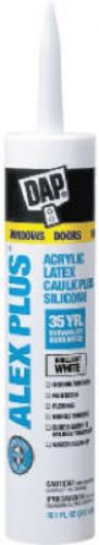 Dap Alex Plus, 10.1 oz., Black,  Acrylic Latex Caulk With Silicone 18126