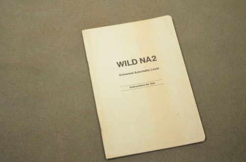 Wild NA2 Level  Instruction Manual Good Condition