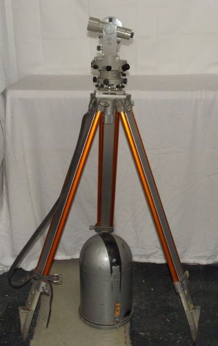 Sokkisha tokyo japan lietz level transit 10b helmet metal case &amp; aluminum tripod for sale