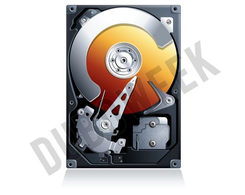 COMPUTER HARDWARE HARD DISK HDD DETAILED VECTOR ART EPS