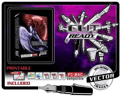 REAPER VECTOR EPS CLIPART FOR SIGN VINYL CUTTER ART GREAT FOR DECALS &amp; SHIRTS!