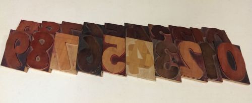 VINTAGE Letterpress - 6&#034; Wood Type Balloon Numbers 0-9; 20pcs