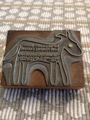 VINTAGE LETTERPRESS | LITTLE CLOTHES HORSES, WAYZATA CHILDRENS SHOP PRINT BLOCK